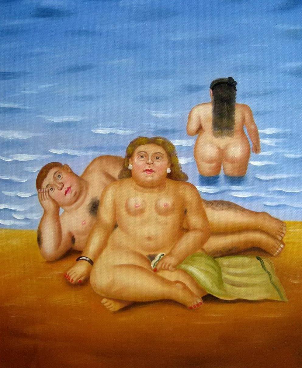 swimmers Fernando Botero Oil Paintings